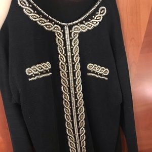 Black and gold cardigan